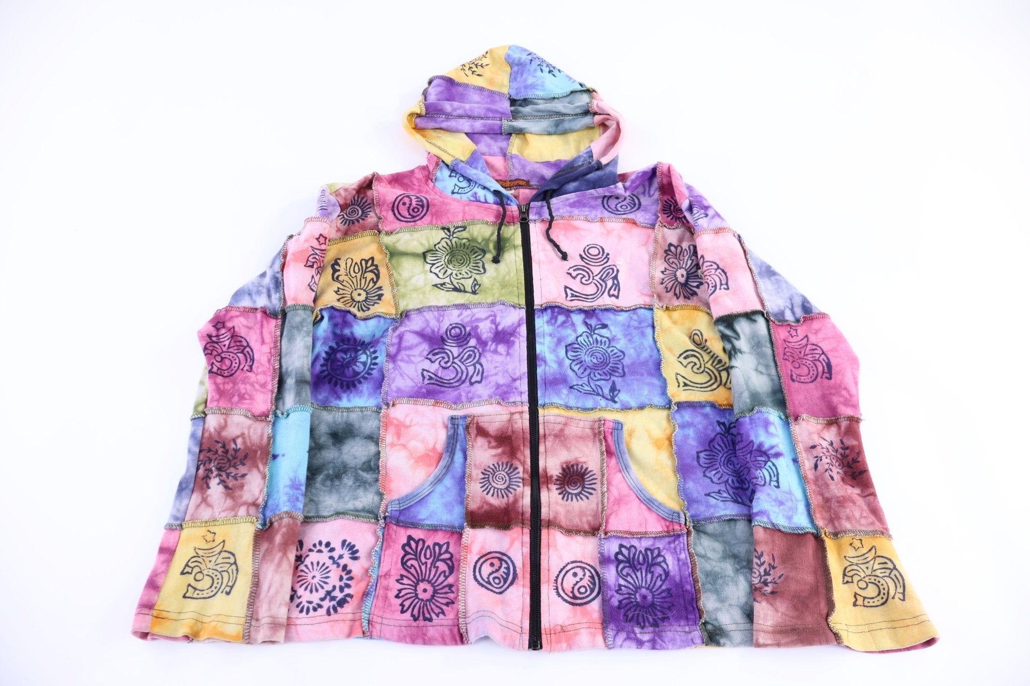 Women's 90's Windhorse Patch Work Full Zip Hoodie - Jackets - Thrifted Threads