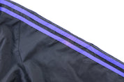 Women's Adidas Embroidered Logo Black & Purple Striped Zip Up Jacket - Jacket - Thrifted Threads