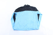 Women's Adidas Embroidered Logo Blue & Black Striped Zip Up Jacket - ThriftedThreads.com