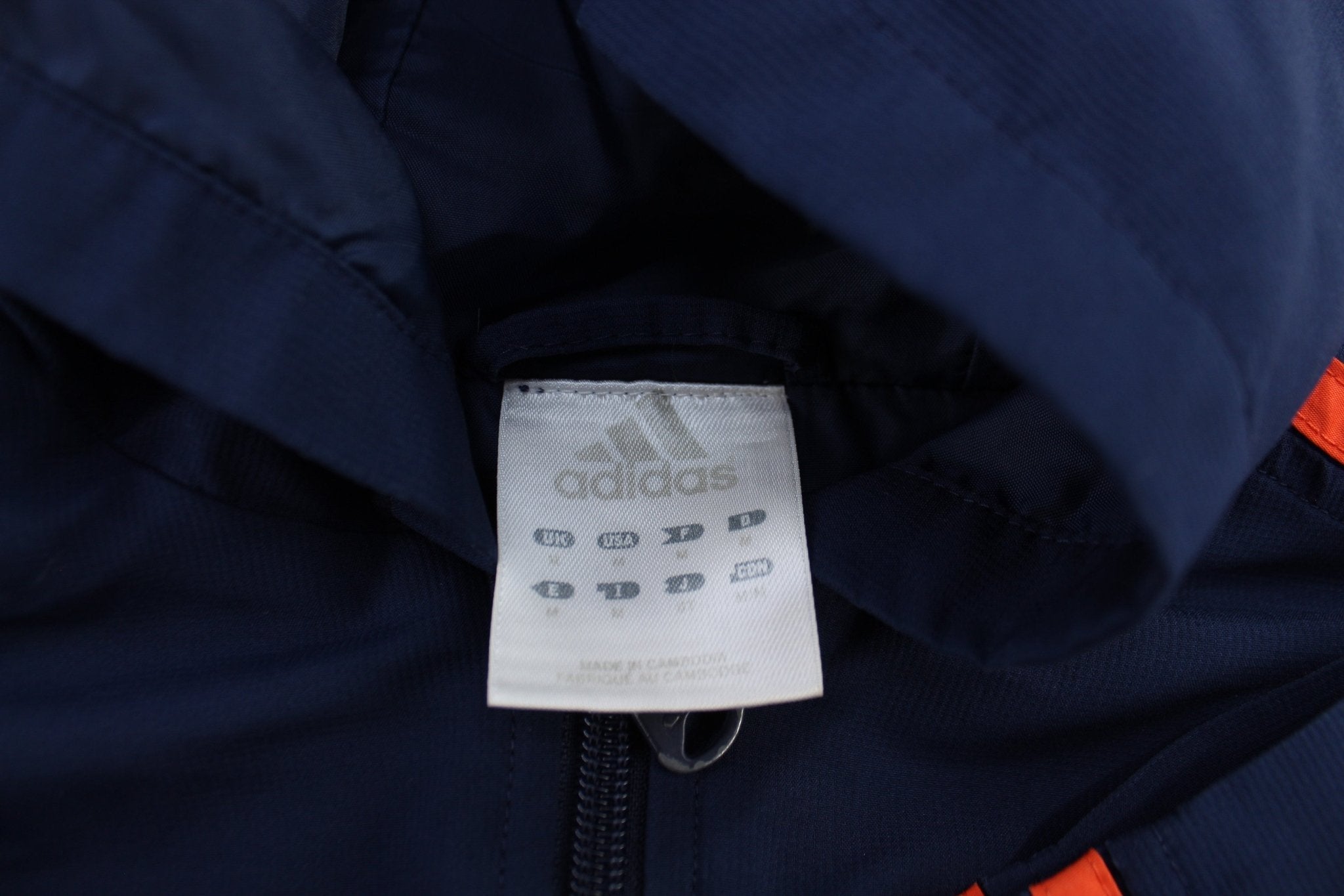 Women's Adidas Embroidered Logo Blue & Orange Full Zip Jacket - Jacket - Thrifted Threads