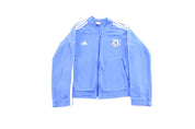 Women's Adidas Embroidered Logo Chelsea Football Club Striped Zip Up Jacket - ThriftedThreads.com