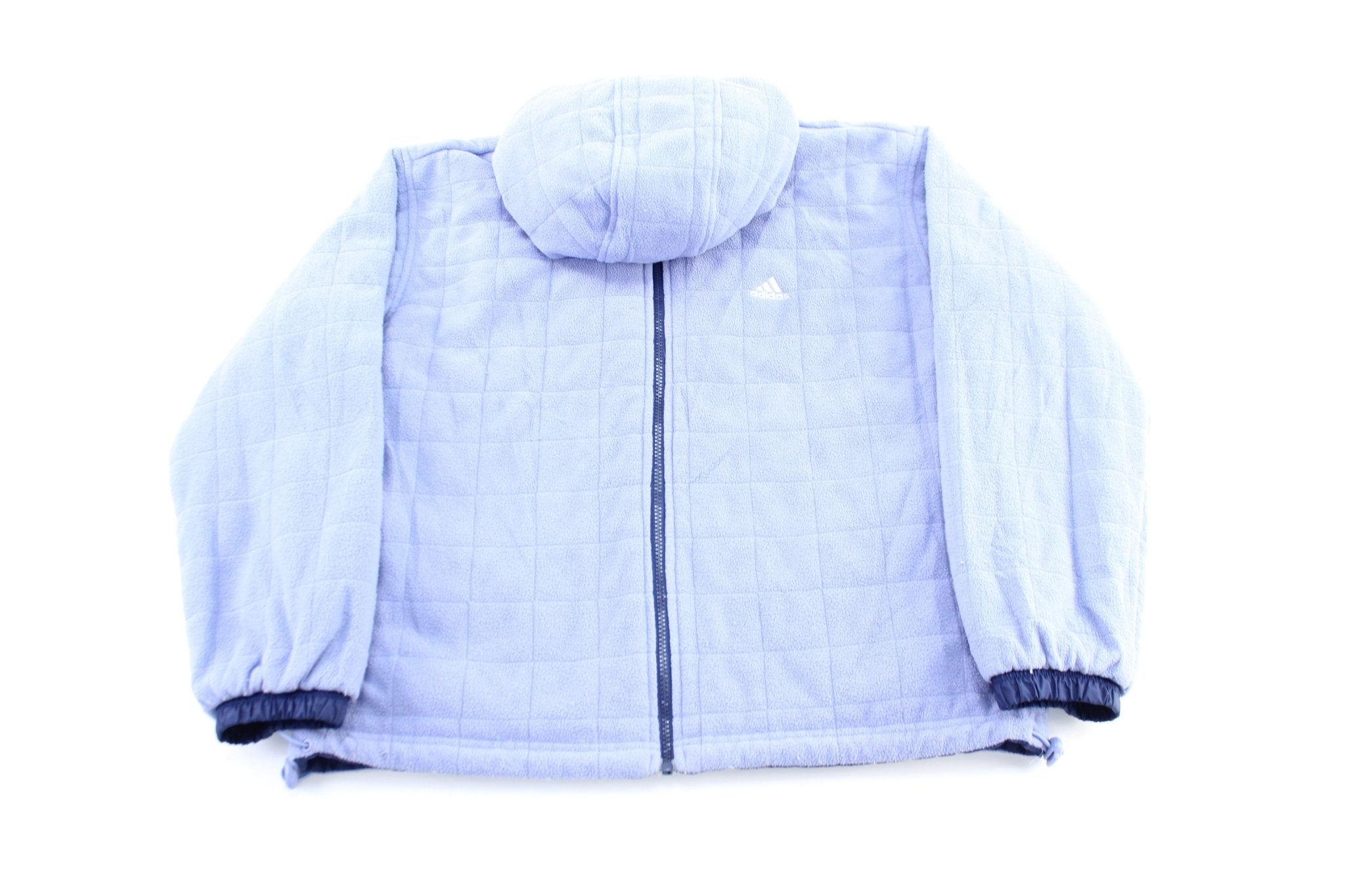 Women's Adidas Embroidered Logo Light Purple Reversible Zip Up Jacket - ThriftedThreads.com