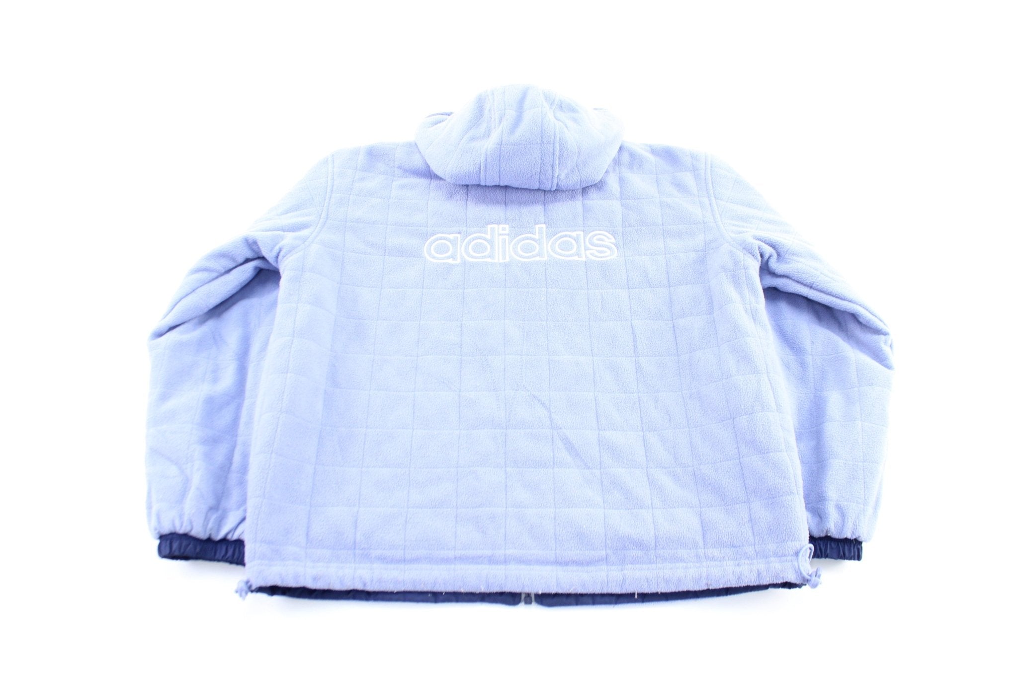 Women's Adidas Embroidered Logo Light Purple Reversible Zip Up Jacket - ThriftedThreads.com
