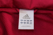 Women's Adidas Embroidered Logo Pink Striped Zip Up Jacket - Jackets - Thrifted Threads