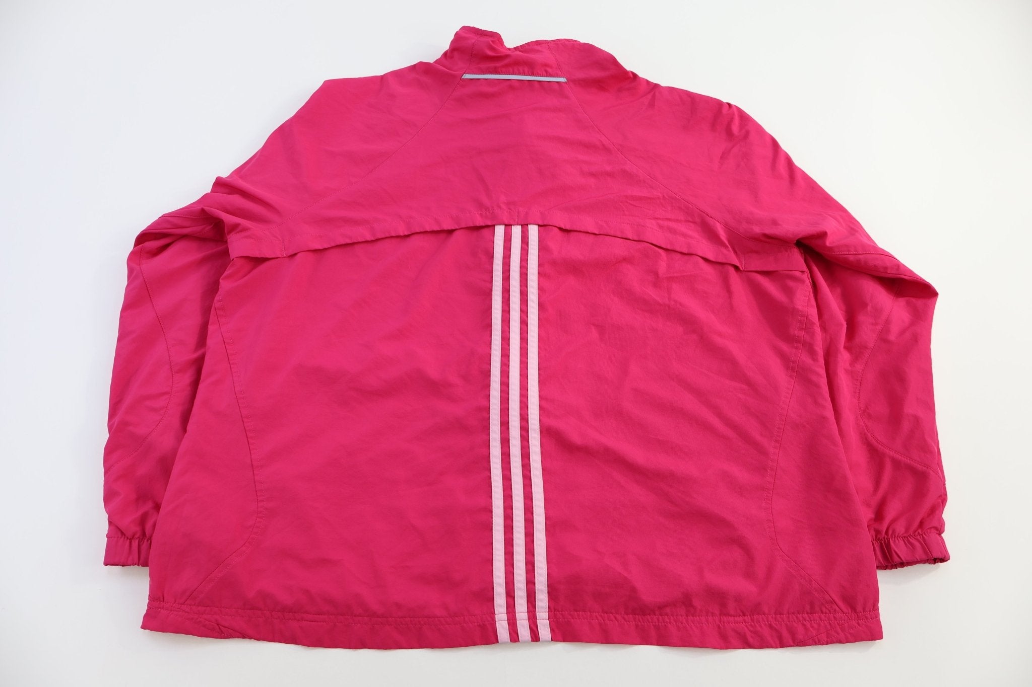 Women's Adidas Embroidered Logo Pink Windbreaker Jacket - Jacket - Thrifted Threads