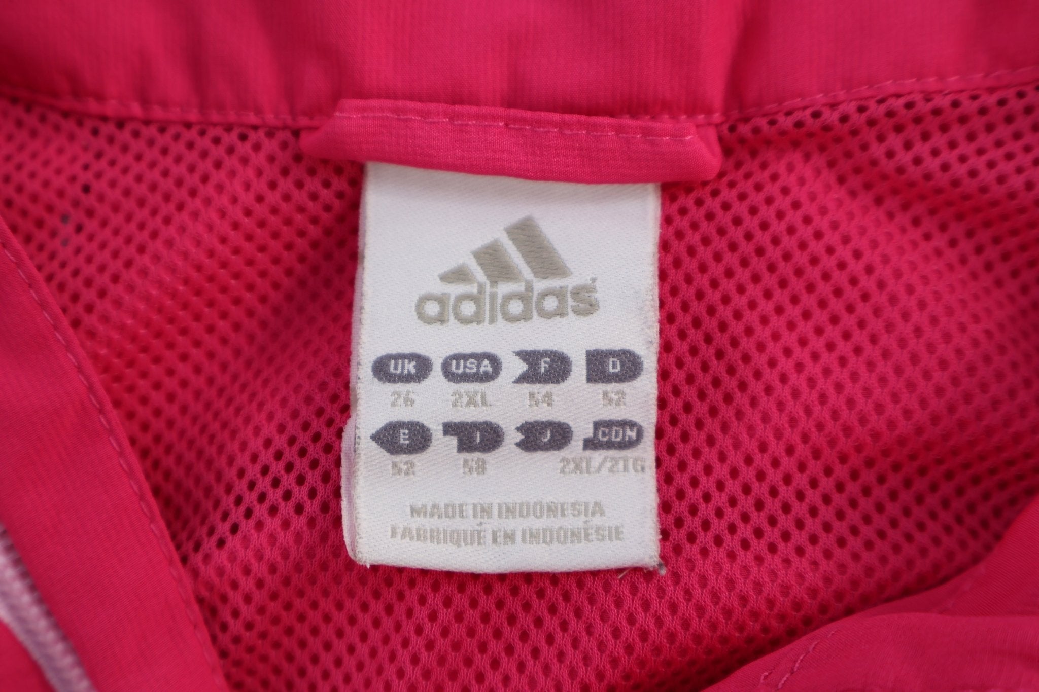 Women's Adidas Embroidered Logo Pink Windbreaker Jacket - Jacket - Thrifted Threads