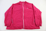 Women's Adidas Embroidered Logo Pink Windbreaker Jacket - Jacket - Thrifted Threads