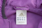 Women's Adidas Embroidered Logo Purple Full Zip Windbreaker - Jacket - Thrifted Threads
