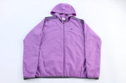 Women's Adidas Embroidered Logo Purple Full Zip Windbreaker - Jacket - Thrifted Threads