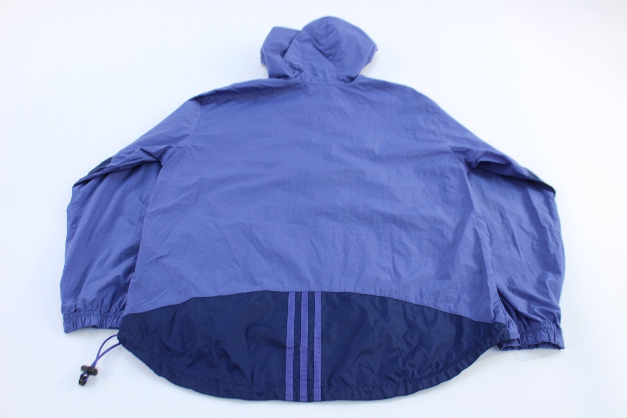 Women's Adidas Embroidered Logo Quarter Zip Windbreaker - Jacket - Thrifted Threads