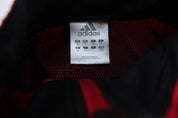 Women's Adidas Embroidered Logo Red & Black Zip Up Jacket - Jacket - Thrifted Threads
