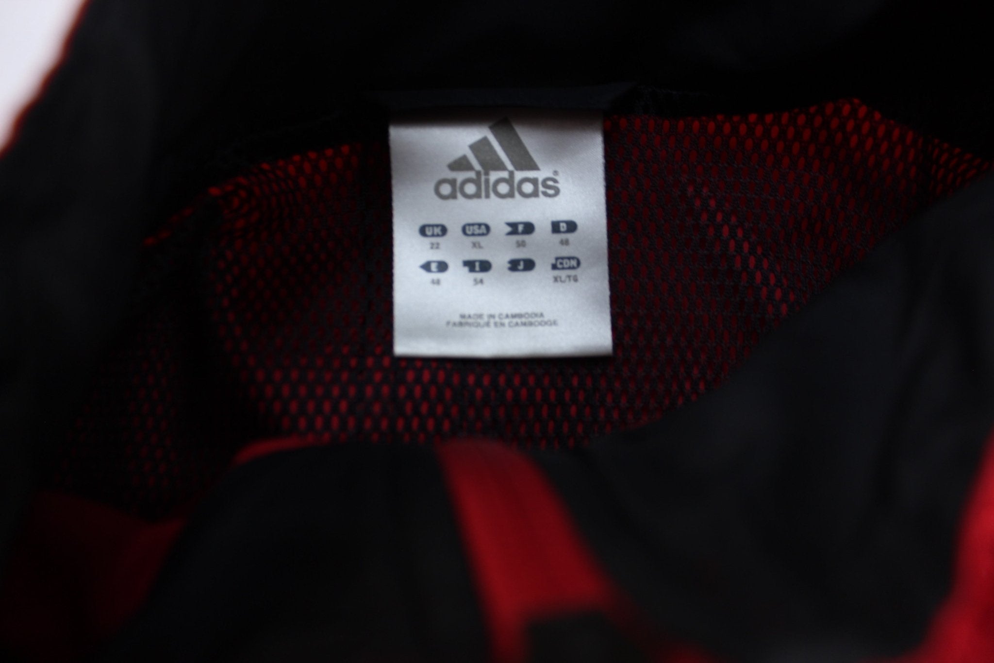 Women's Adidas Embroidered Logo Red & Black Zip Up Jacket - Jacket - Thrifted Threads