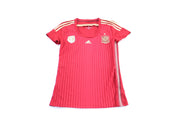 Women's Adidas Embroidered Logo Spain Striped Soccer Jersey - ThriftedThreads.com