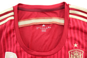 Women's Adidas Embroidered Logo Spain Striped Soccer Jersey - ThriftedThreads.com