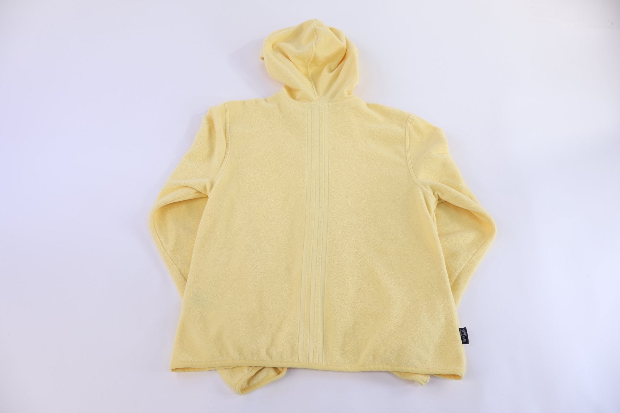 Women's Adidas Embroidered Logo Yellow Fleece Jacket - Jackets - Thrifted Threads