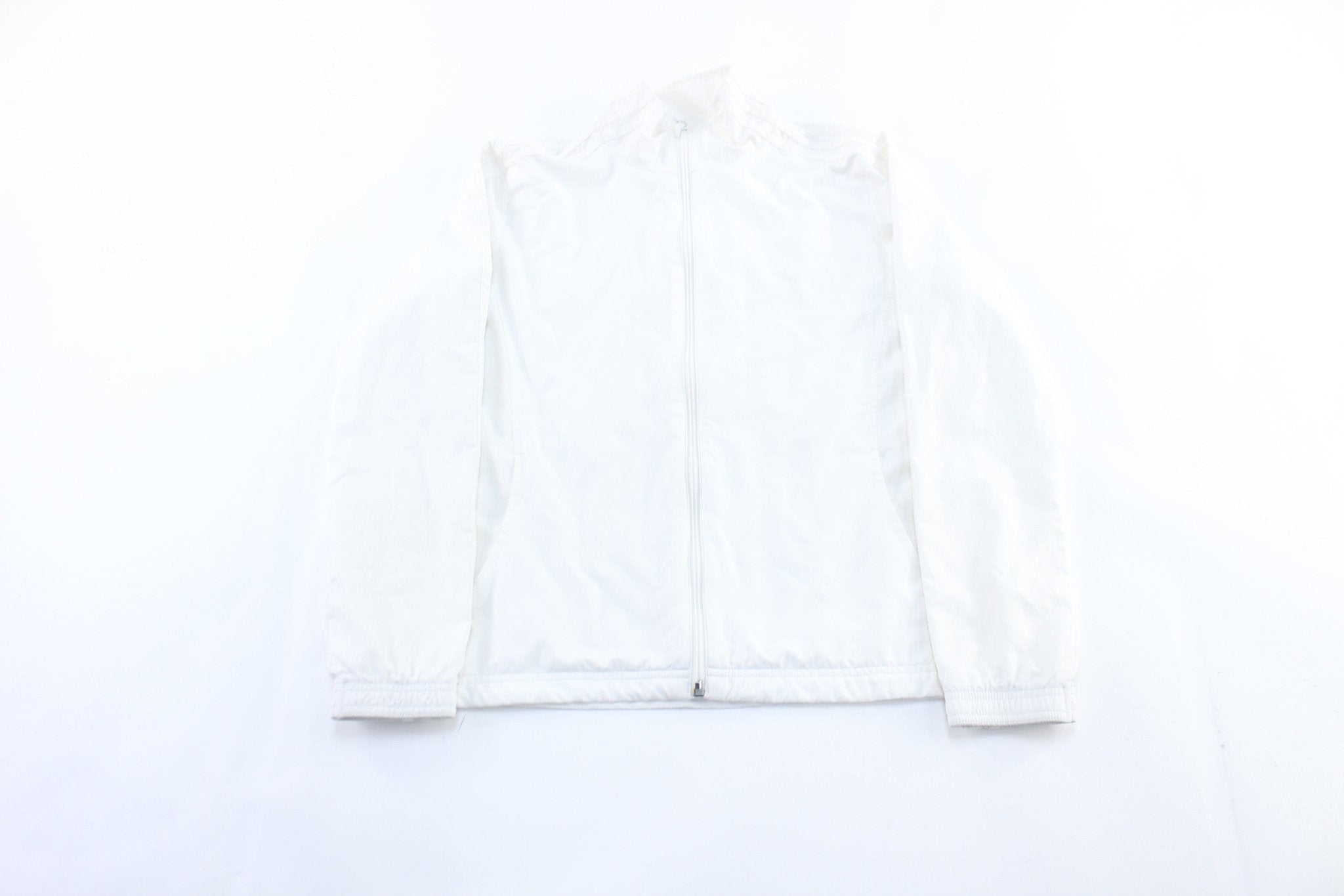 Women's Adidas Logo White Zip Up Jacket - Jacket - Thrifted Threads