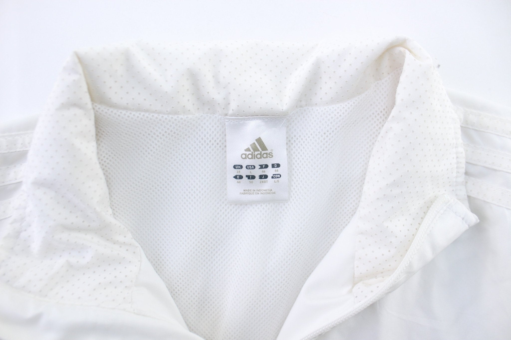 Women's Adidas Logo White Zip Up Jacket - Jacket - Thrifted Threads