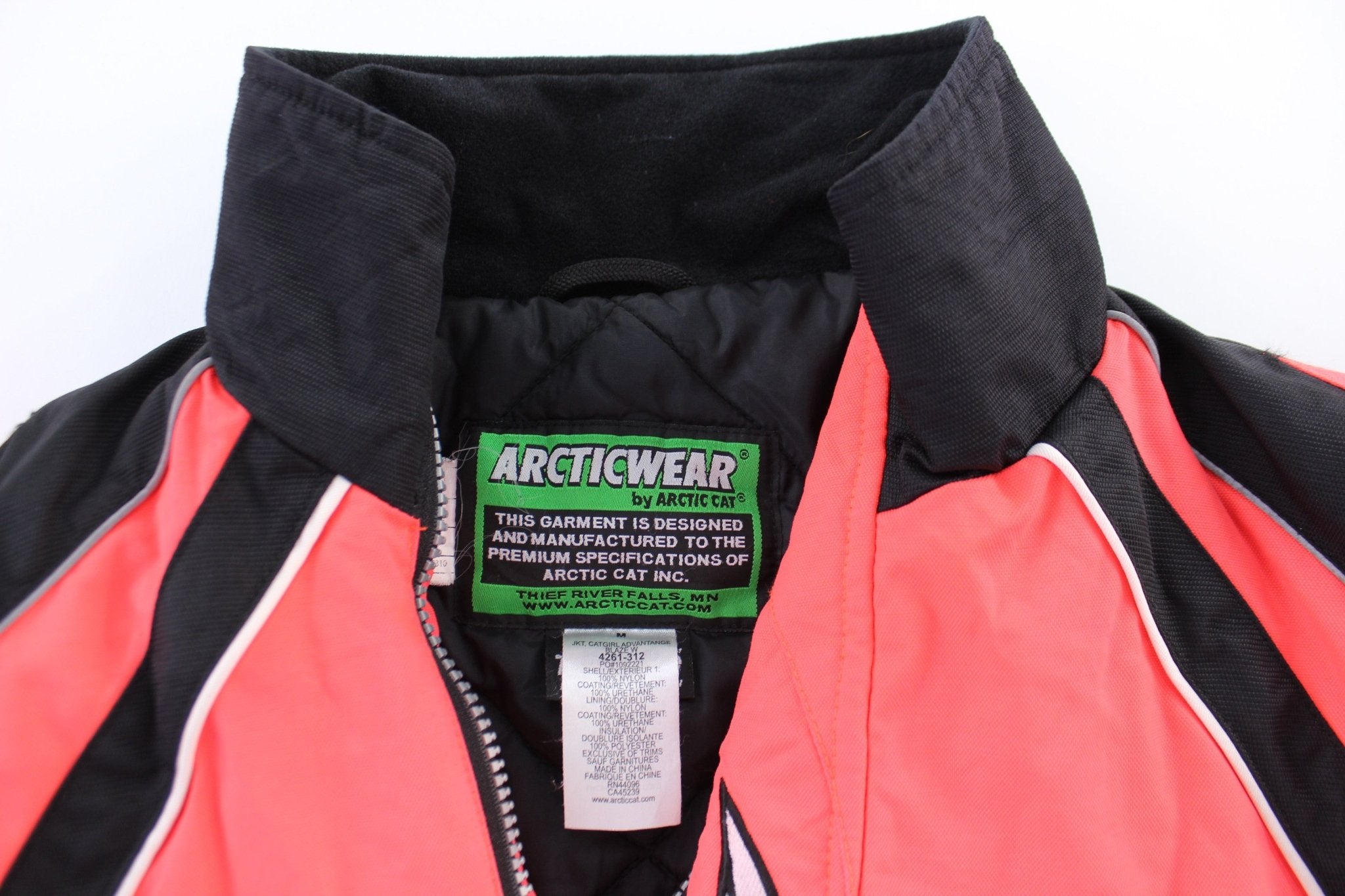 Women's Arcticwear Embroidered Black & Pink Zip Up Jacket - ThriftedThreads.com