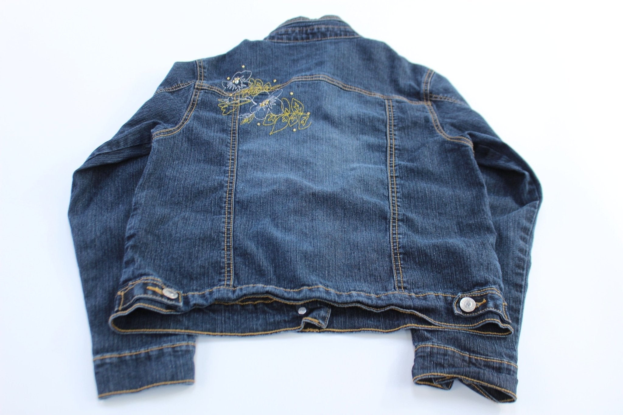 Women's Arizona Floral Denim Jacket - ThriftedThreads.com