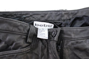 Women's Bebe Black Leather Pants - ThriftedThreads.com