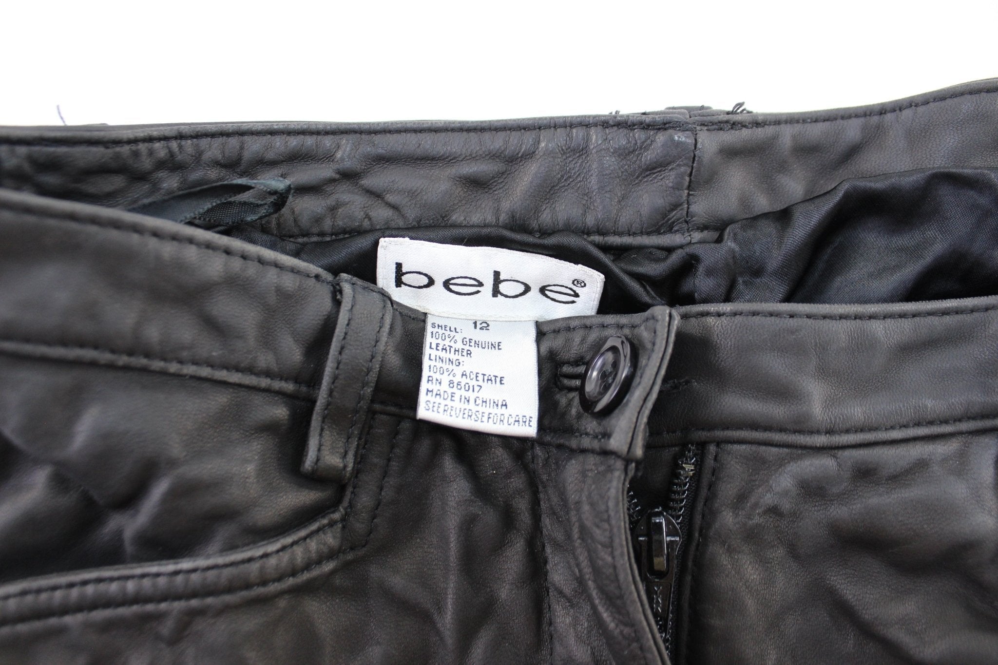 Women's Bebe Black Leather Pants - Pants/Shorts - Thrifted Threads