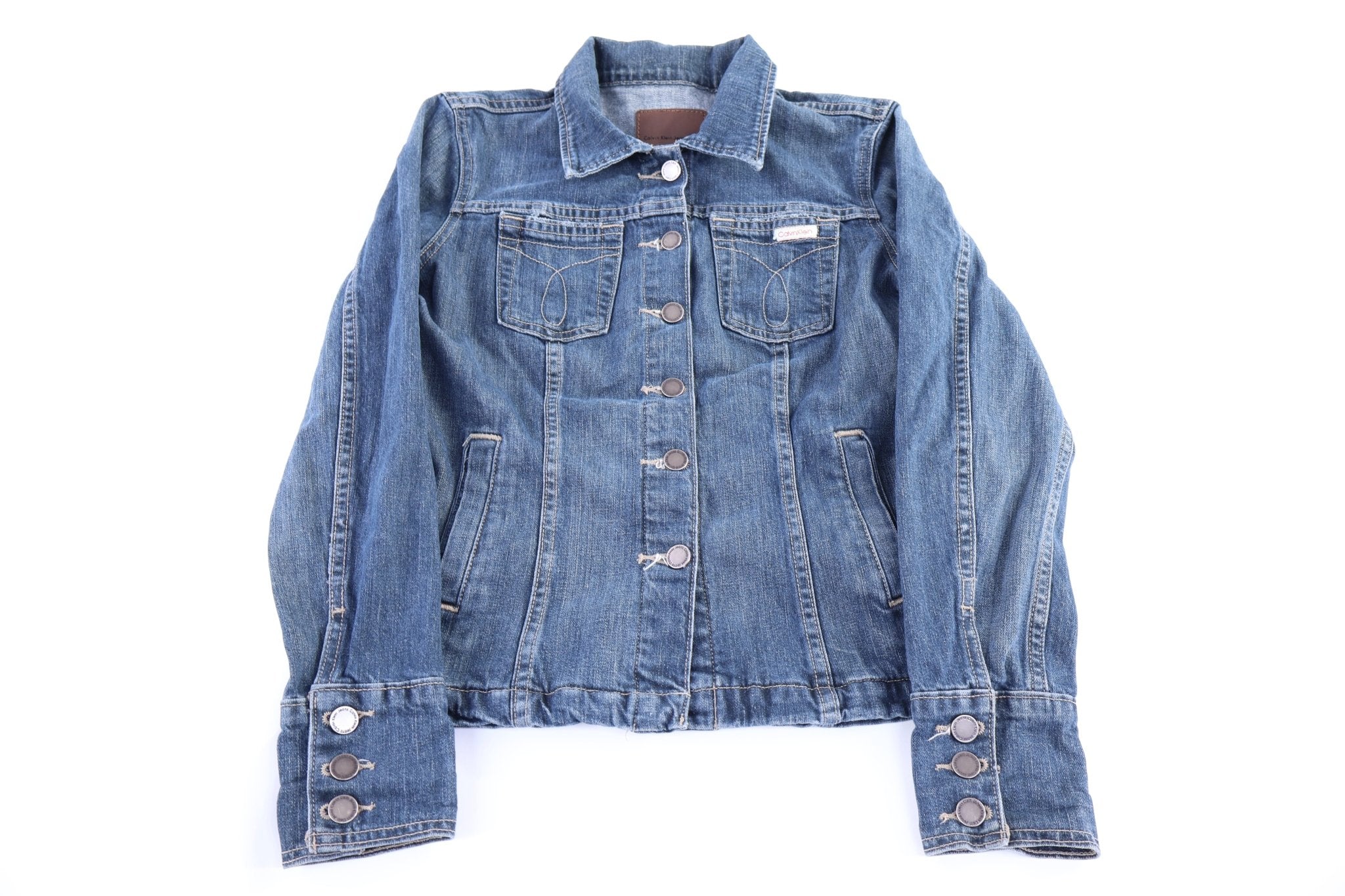 Women's Calvin Klein Dark Wash Denim Jacket - Jacket - Thrifted Threads