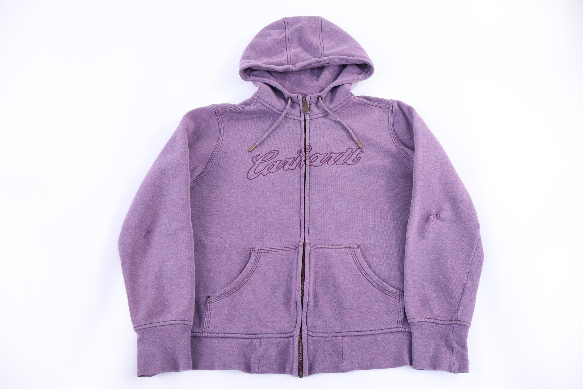 Women's Carhartt Embroidered Logo Full Zip Hoodie - Jacket - Thrifted Threads