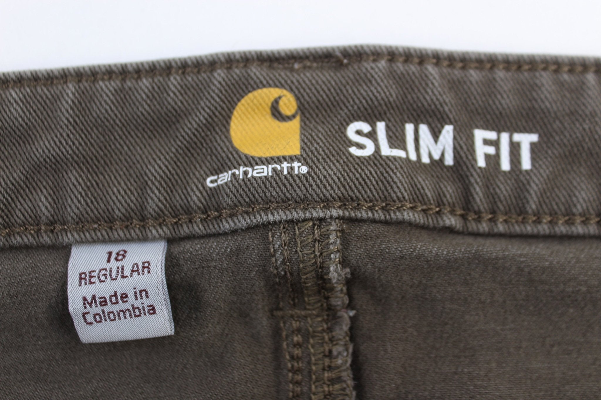 Women's Carhartt Green Slim Fit Pants - Pants/Shorts - Thrifted Threads