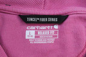 Women's Carhartt Half Zip Pink Pullover Sweater - ThriftedThreads.com