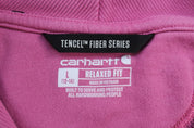Women's Carhartt Half Zip Pink Pullover Sweater - Sweatshirt - Thrifted Threads