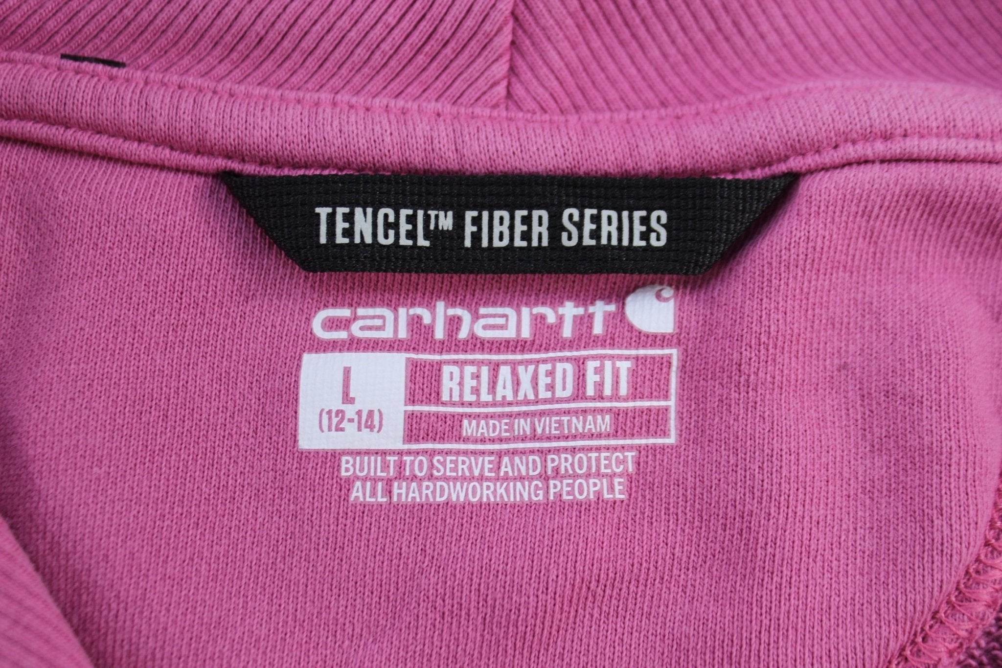 Women's Carhartt Half Zip Pink Pullover Sweater - Sweatshirt - Thrifted Threads