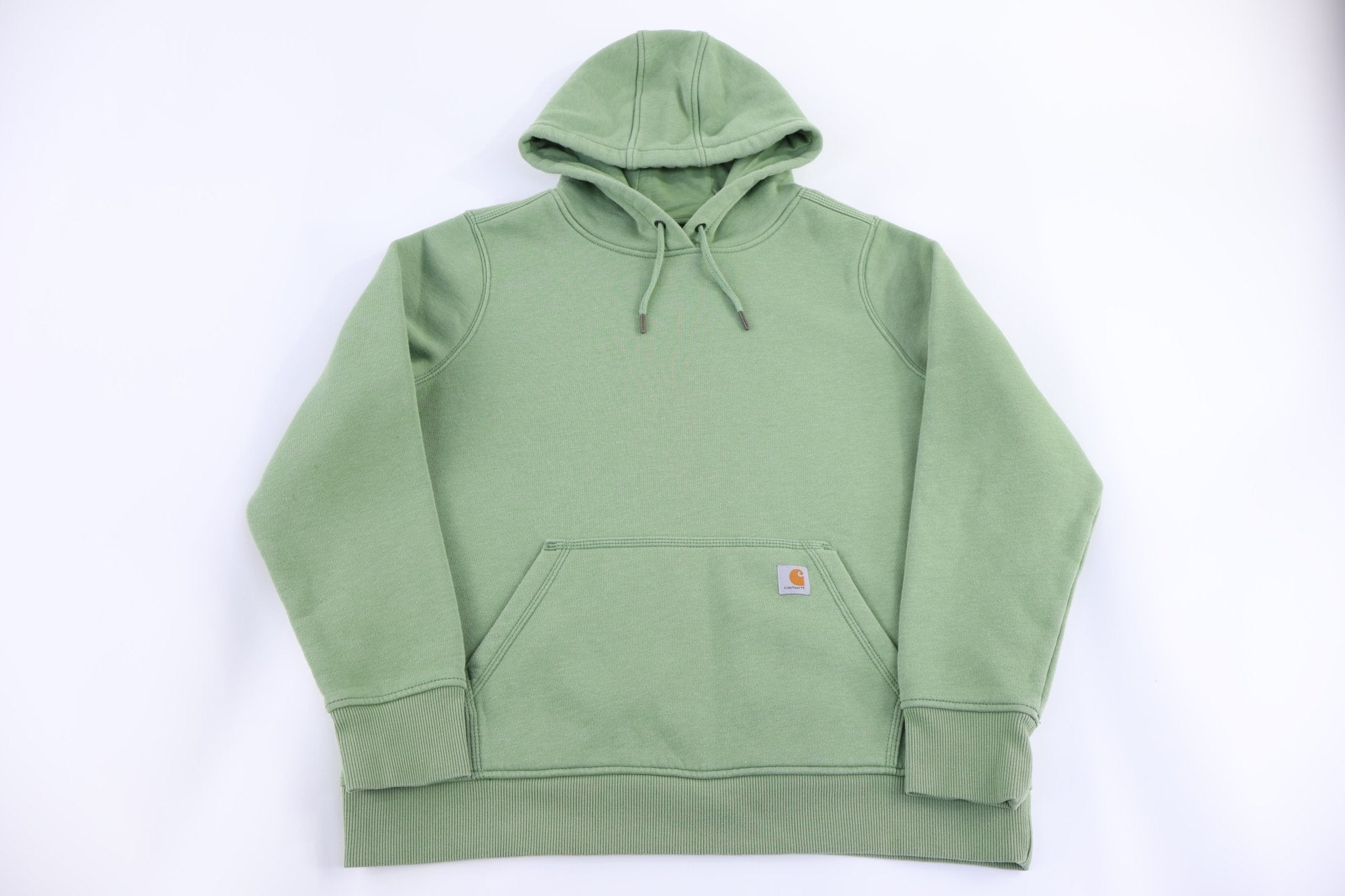 Women's Carhartt Logo Green Pullover Hoodie - Jackets - Thrifted Threads