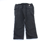 Women's Carhartt Logo Patch Black Cargo Pants - ThriftedThreads.com