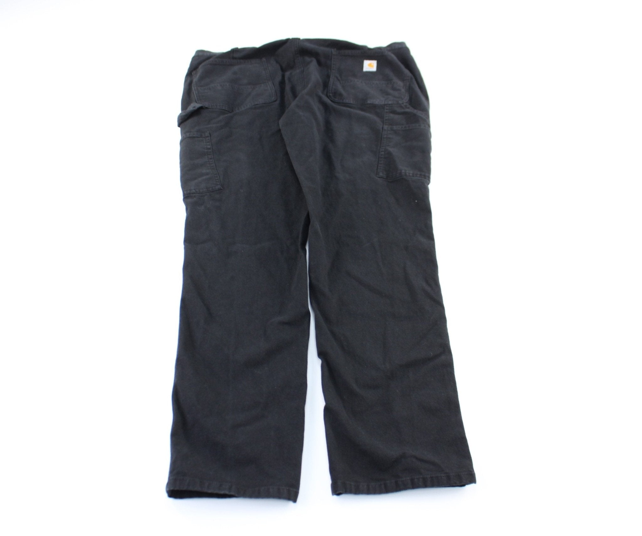 Women's Carhartt Logo Patch Black Cargo Pants - ThriftedThreads.com