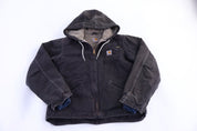 Women's Carhartt Logo Patch Black Full Zip Jacket - Jacket - Thrifted Threads