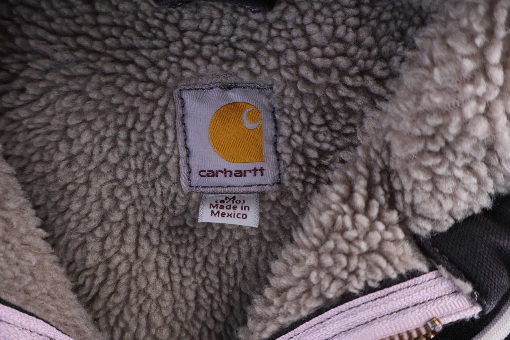 Women's Carhartt Logo Patch Black Full Zip Jacket - Jacket - Thrifted Threads