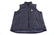 Women's Carhartt Logo Patch Black Full Zip Vest - Vest - Thrifted Threads