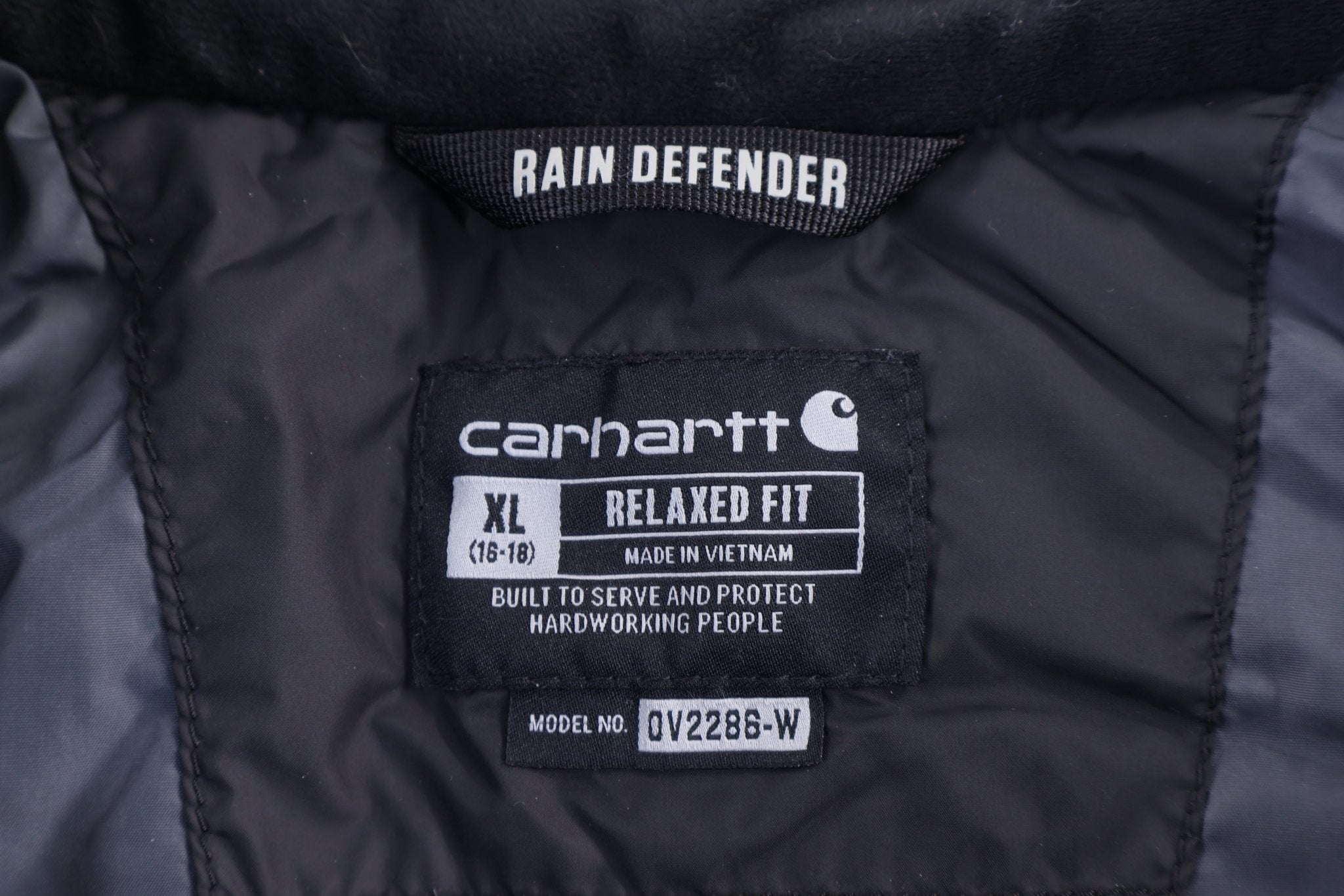 Women's Carhartt Logo Patch Black Full Zip Vest - Vest - Thrifted Threads
