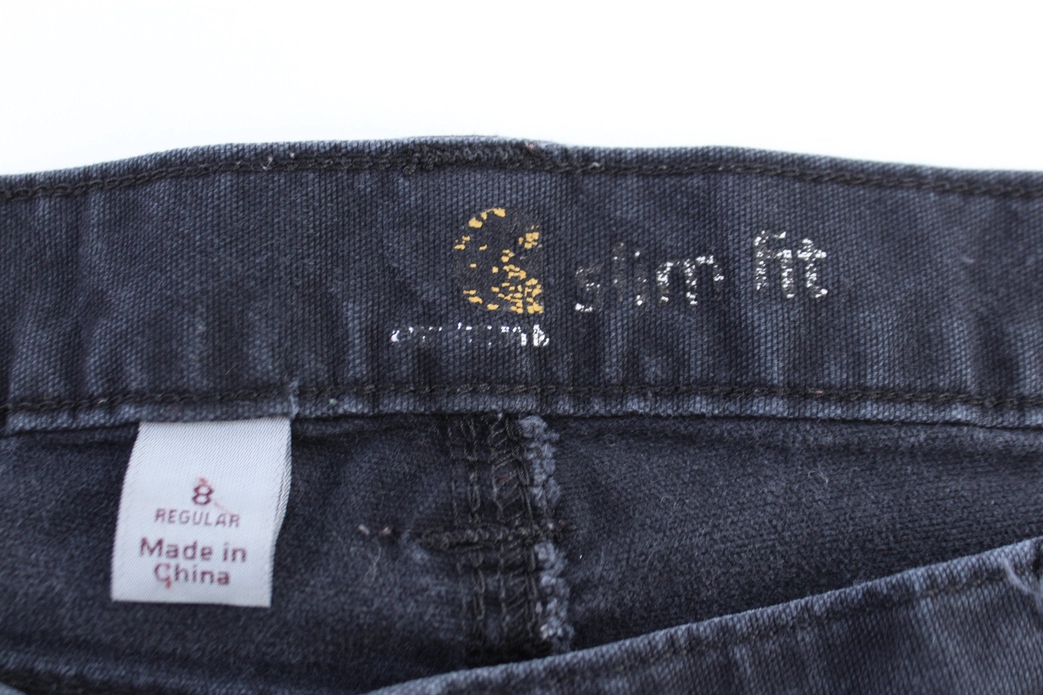 Women's Carhartt Logo Patch Black Slim Fit Pants - ThriftedThreads.com