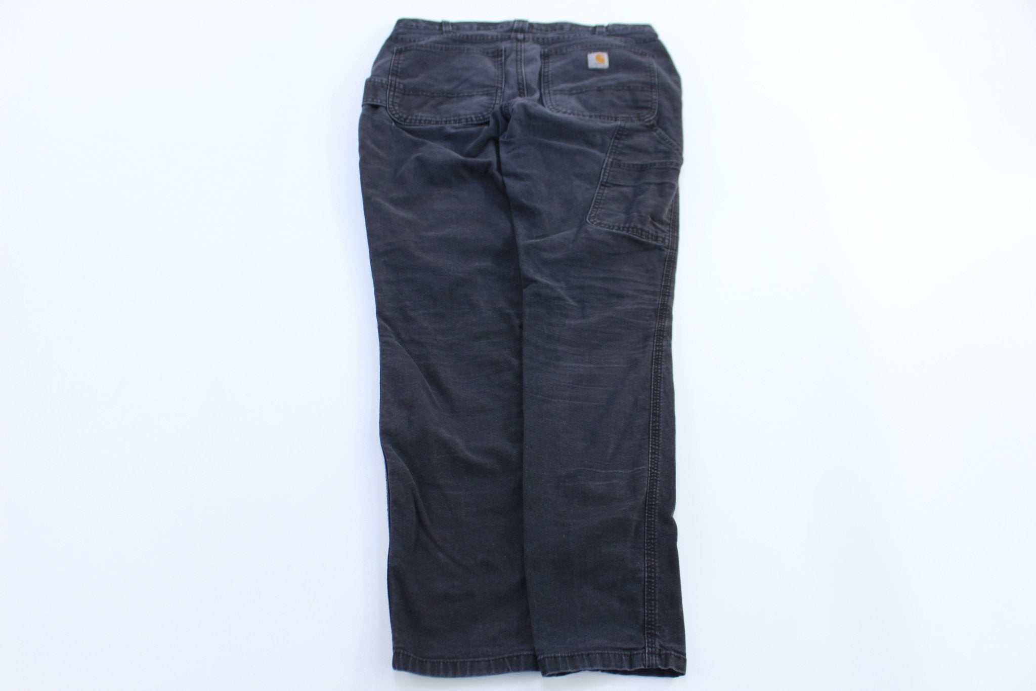 Women's Carhartt Logo Patch Black Slim Fit Pants - ThriftedThreads.com