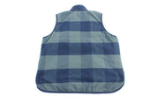Women's Carhartt Logo Patch Blue & Green Reversible Vest - ThriftedThreads.com