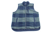 Women's Carhartt Logo Patch Blue & Green Reversible Vest - ThriftedThreads.com