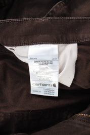 Women's Carhartt Logo Patch Brown Carpenter Pants - ThriftedThreads.com