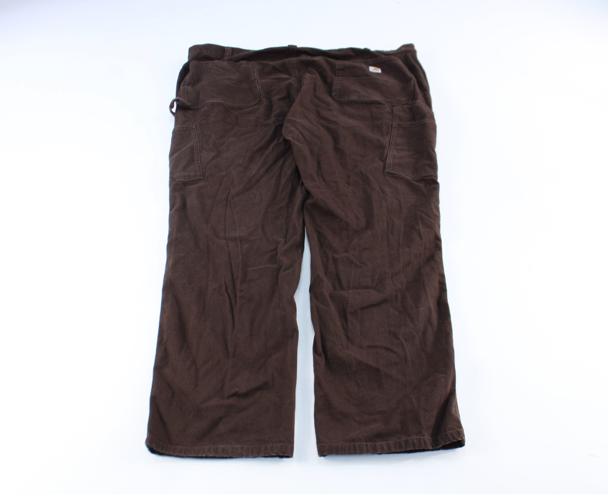 Women's Carhartt Logo Patch Brown Carpenter Pants - ThriftedThreads.com
