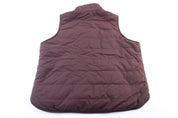 Women's Carhartt Logo Patch Burgundy & Grey Reversible Zip Up Vest - ThriftedThreads.com