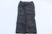Women's Carhartt Logo Patch Grey Double Knee Pants - ThriftedThreads.com