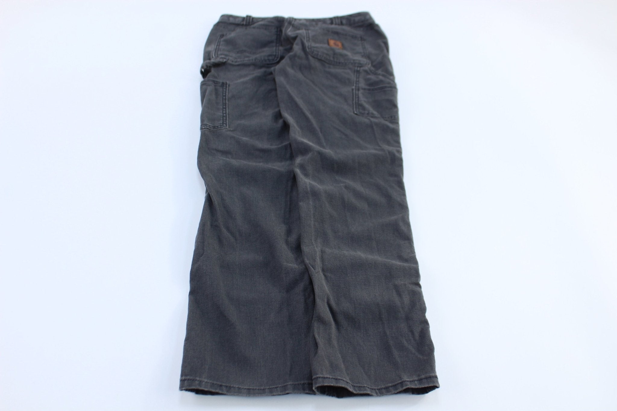 Women's Carhartt Logo Patch Grey Double Knee Pants - Pants/Shorts - Thrifted Threads