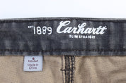 Women's Carhartt Logo Patch Grey Double Knee Pants - Pants/Shorts - Thrifted Threads
