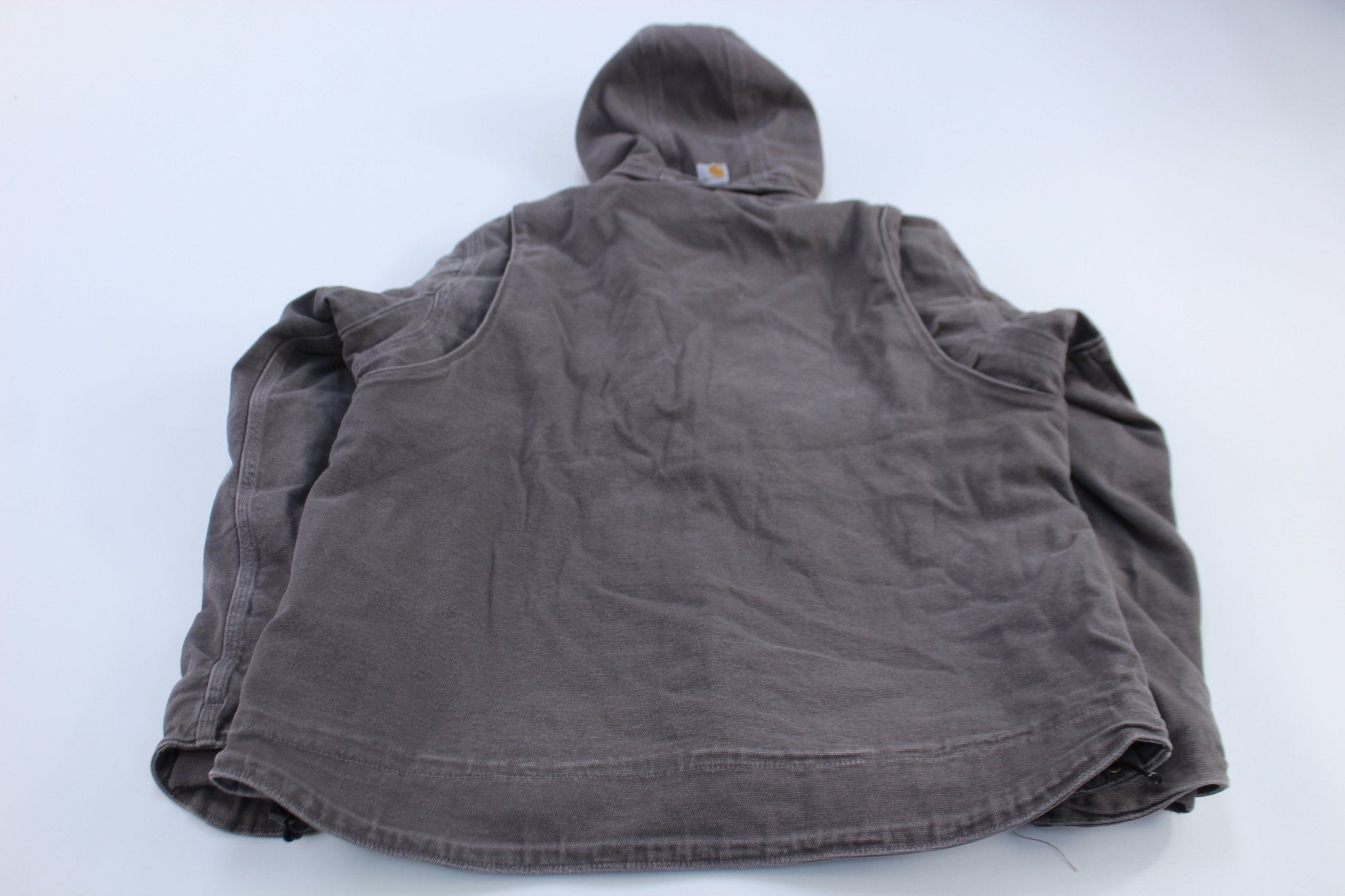 Women's Carhartt Logo Patch Grey Full Swing Caldwell Jacket - ThriftedThreads.com