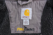 Women's Carhartt Logo Patch Grey Full Swing Caldwell Jacket - ThriftedThreads.com